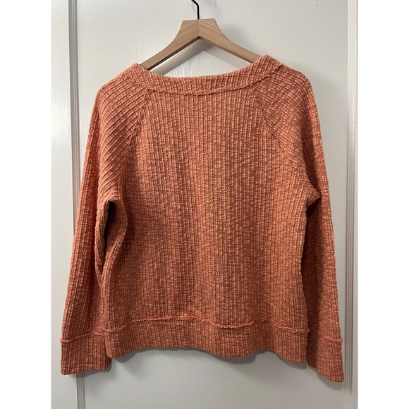 Two by Vince Camuto Women's Peach Textured Button Cardigan Top Size M - Picture 2 of 7